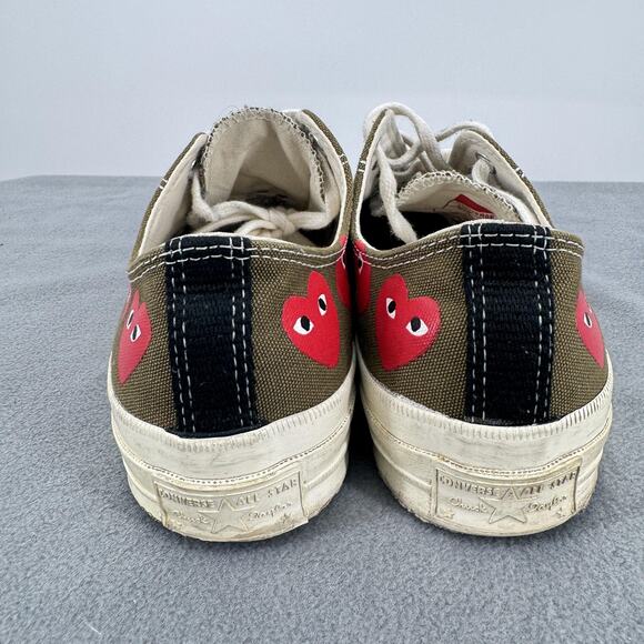 Converse Chuck All Star 70 CDG Play Shoes Mens 8 Womens 10 Green Heart 162976C main image 4